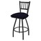 Holland Bar Stool Co 30" Swivel Bar Stool, Pewter Finish, Canter Twilight Seat X810 - alternate 1